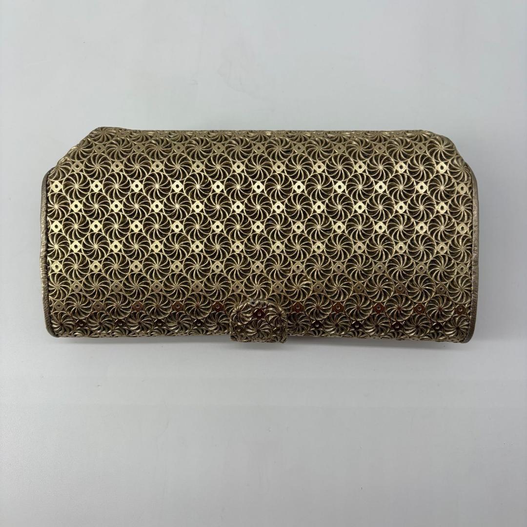 16456✨未使用✨ヒロコハヤシ 長財布 フラップ ジラソーレ ゴールド