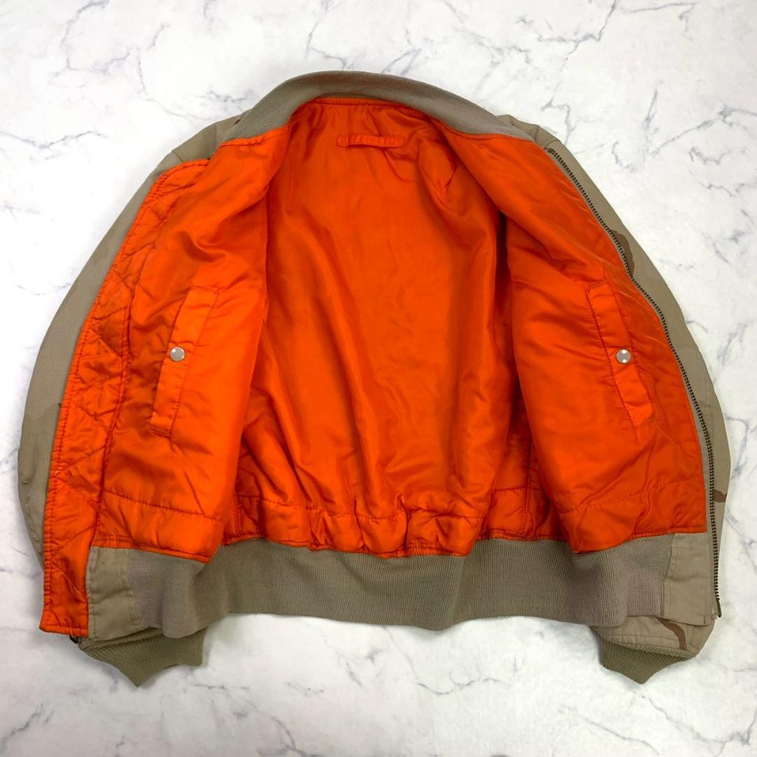 デザートカモ 80s USA製 ALPHA MA-1 コットン L　D976