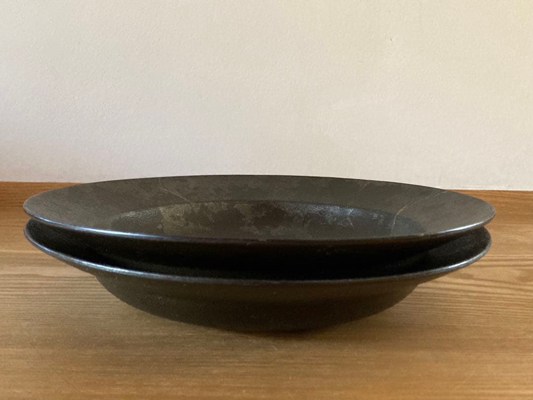 クリスマスSALE 赤木明登　黒漆　スープ皿　二枚セット