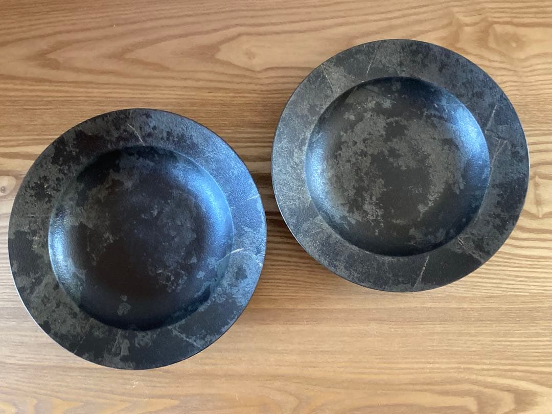 クリスマスSALE 赤木明登　黒漆　スープ皿　二枚セット