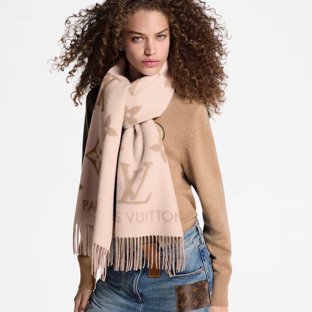 Louis Vuitton マフラー レイキャビック pinkbeige