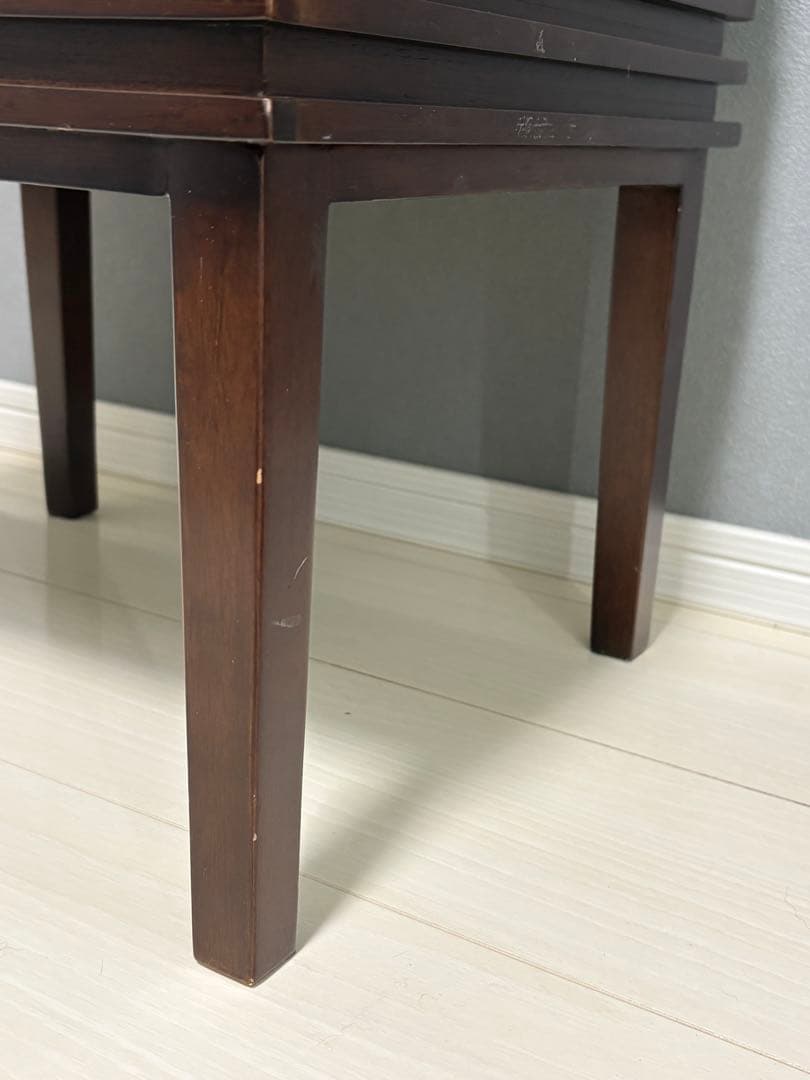 a.flat ルーバー・ドレッサースツール　椅子　オットマン（替カバー付）