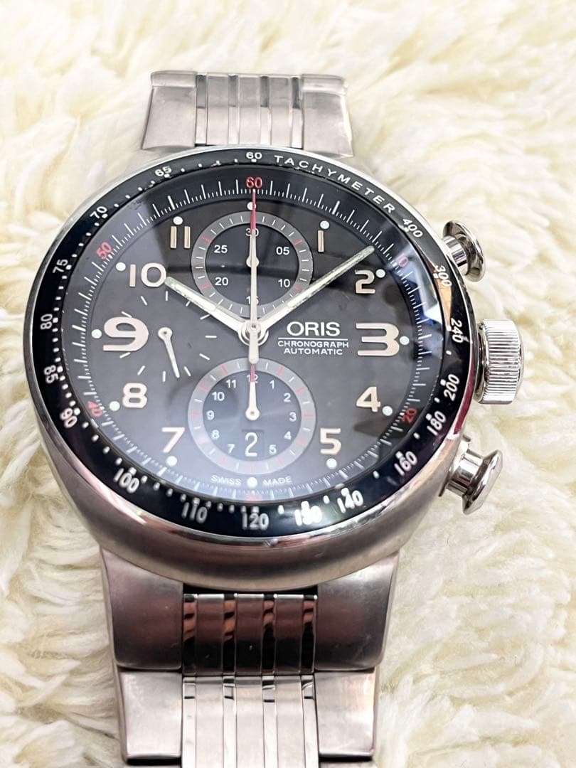 箱ギャラ有り 希少 オリス TT3 チタン クロノグラフ 自動巻
