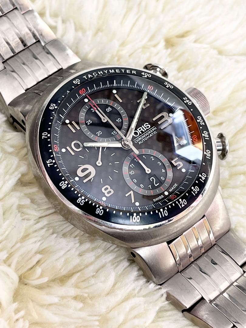 箱ギャラ有り 希少 オリス TT3 チタン クロノグラフ 自動巻