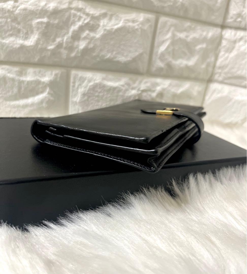 【美品】HERMESエルメス べアン スフレ 長財布 レザー ブラック 刻印有り
