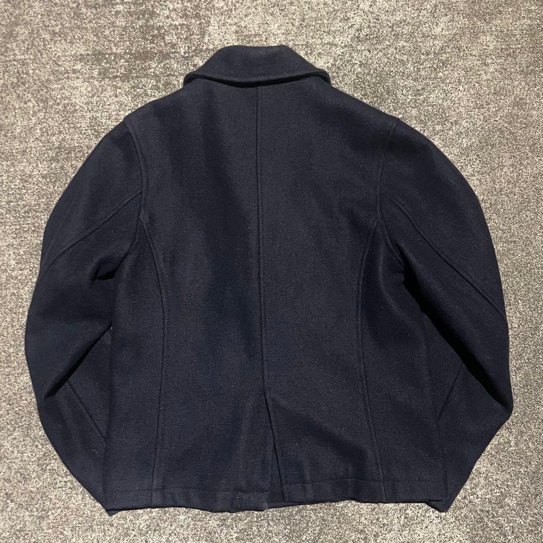 00s archive coat ダブル 細身 短丈 ウール ダークウェア