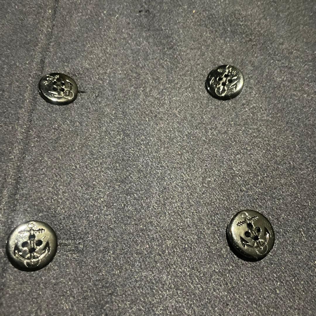 00s archive coat ダブル 細身 短丈 ウール ダークウェア