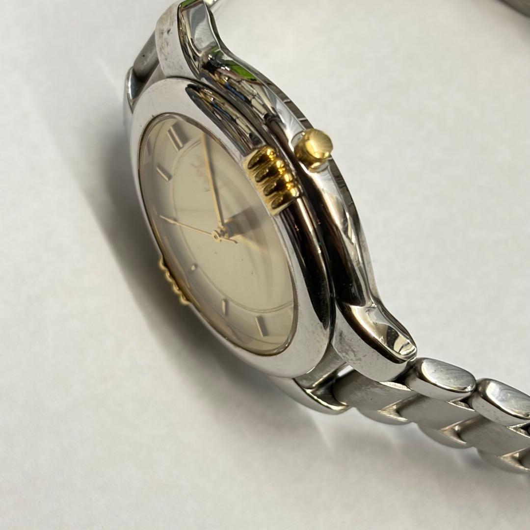 中古美品 新品電池 YSL イヴサンローラン ユニセックス腕時計 アイボリー