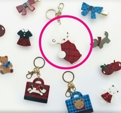 【ファミリア】限定 チャーム キーホルダー アーカイブ くま チェック 70周年