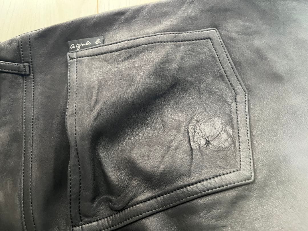 パンツ archive agnes b. lamb leather pants