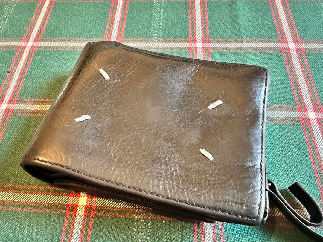 メゾンマルジェラ　二つ折り財布　シボ革　S55UI0288