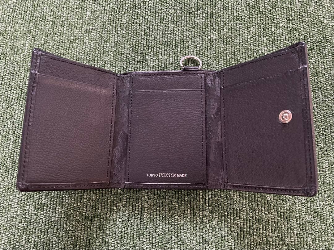 美品 PORTERポーター ワンダー コンパクトウォレット 財布 カモフラ黒