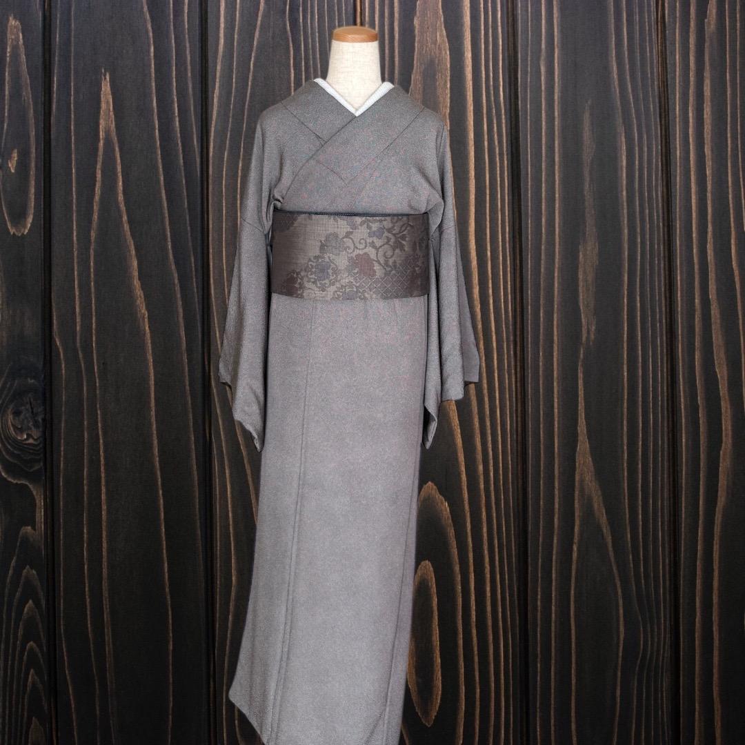 *着物反物*　辻ヶ花大島と十日町紬亀甲　大人の兵児帯　半幅帯　長尺470cm