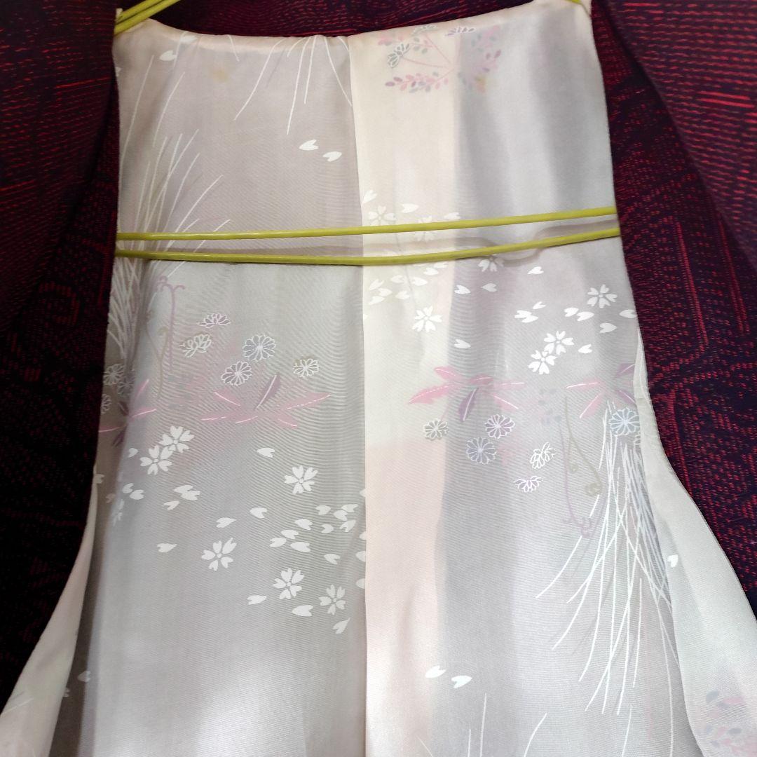 専用出品大島紬エンジ色大きな襟総裏地付きロングコート