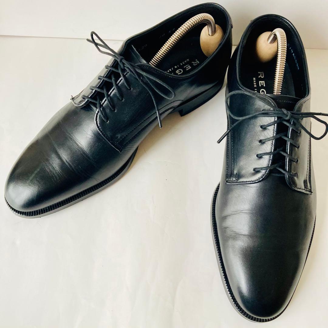 【美品】REGAL リーガル 黒 プレーントゥ 24.5cm 除菌・消臭済み