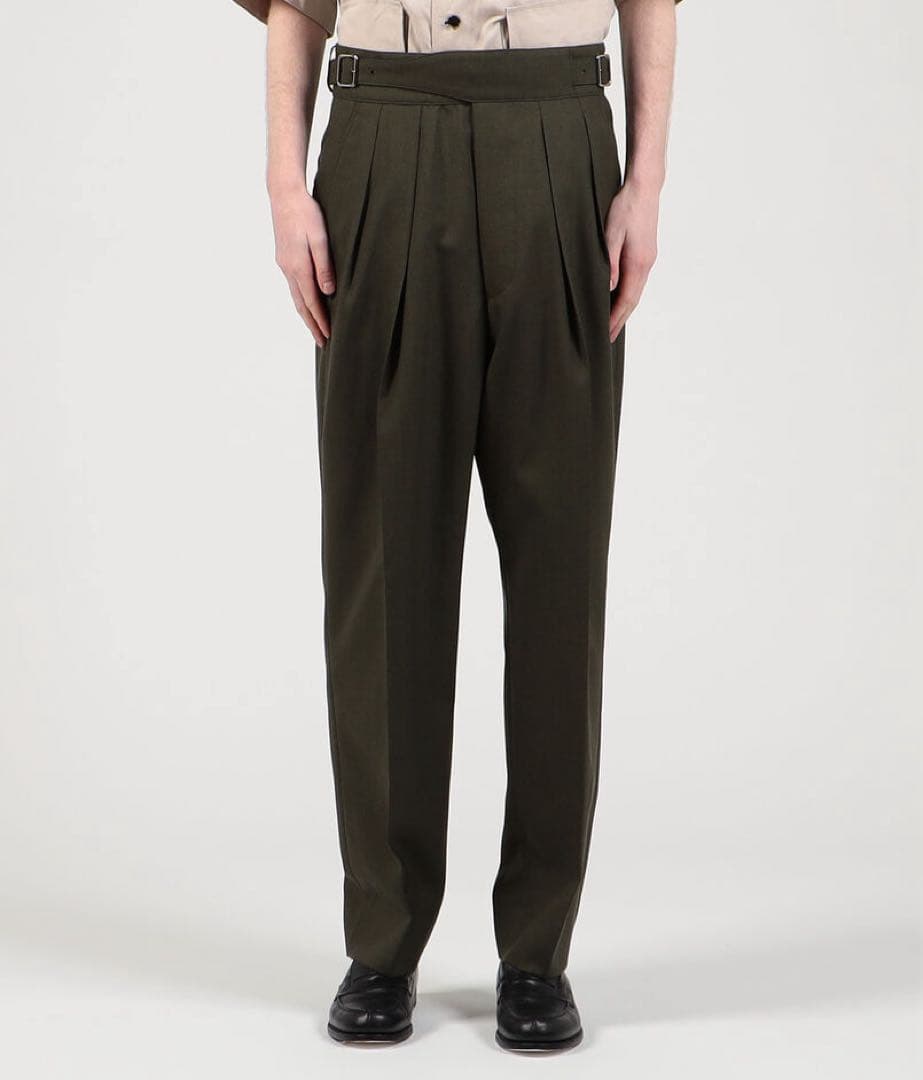 The CLASIK GURKHA TROUSER 黒緑46 M