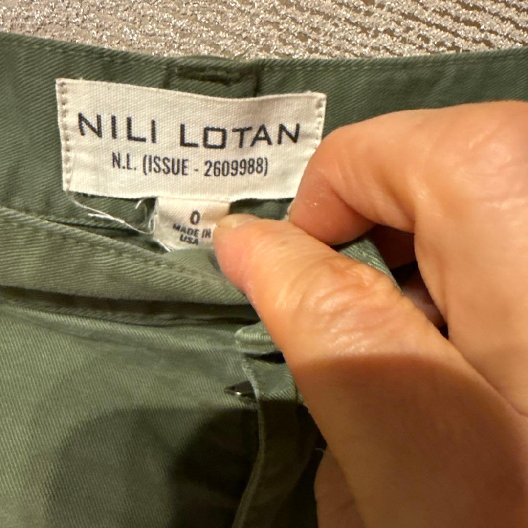 NILI LOTAN カーゴパンツ サイズ0 オリーブグリーン34サイズ