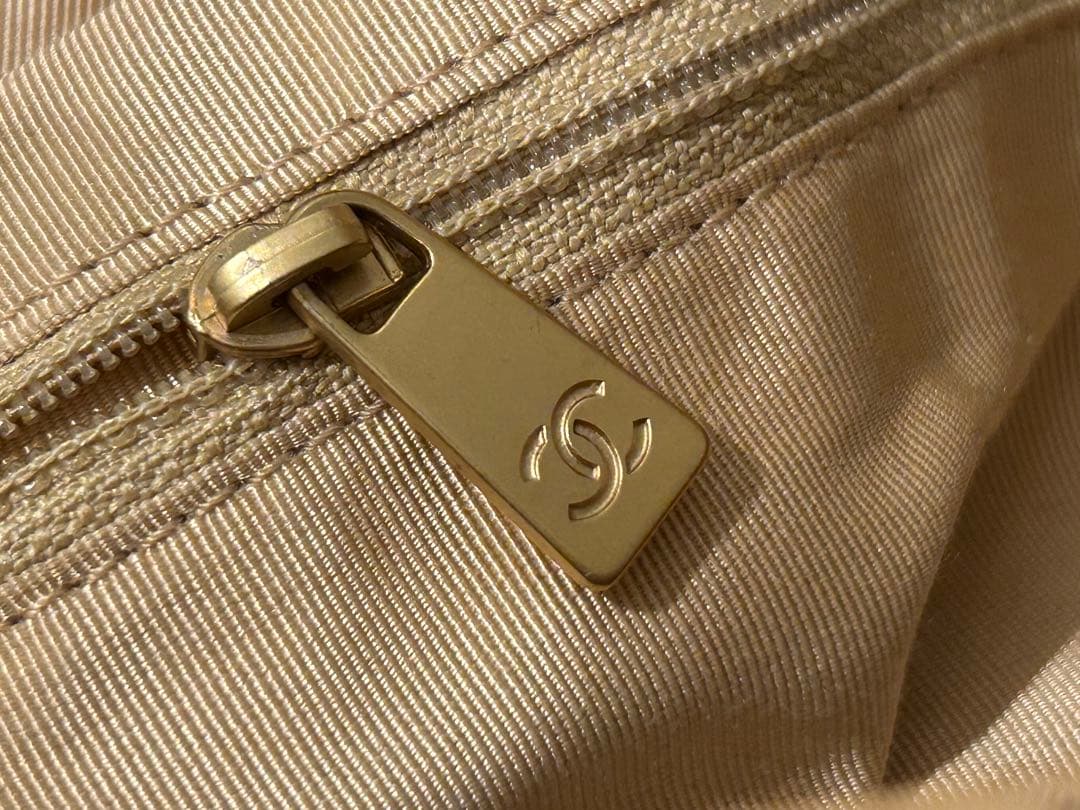 CHANEL 激レア マトラッセ ベージュ ウッドハンドル 袋 カード付