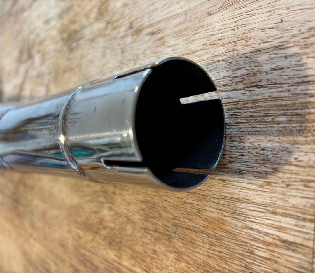 SR400 GOODS製 テーパードコーン スリップオンマフラー クランプ付