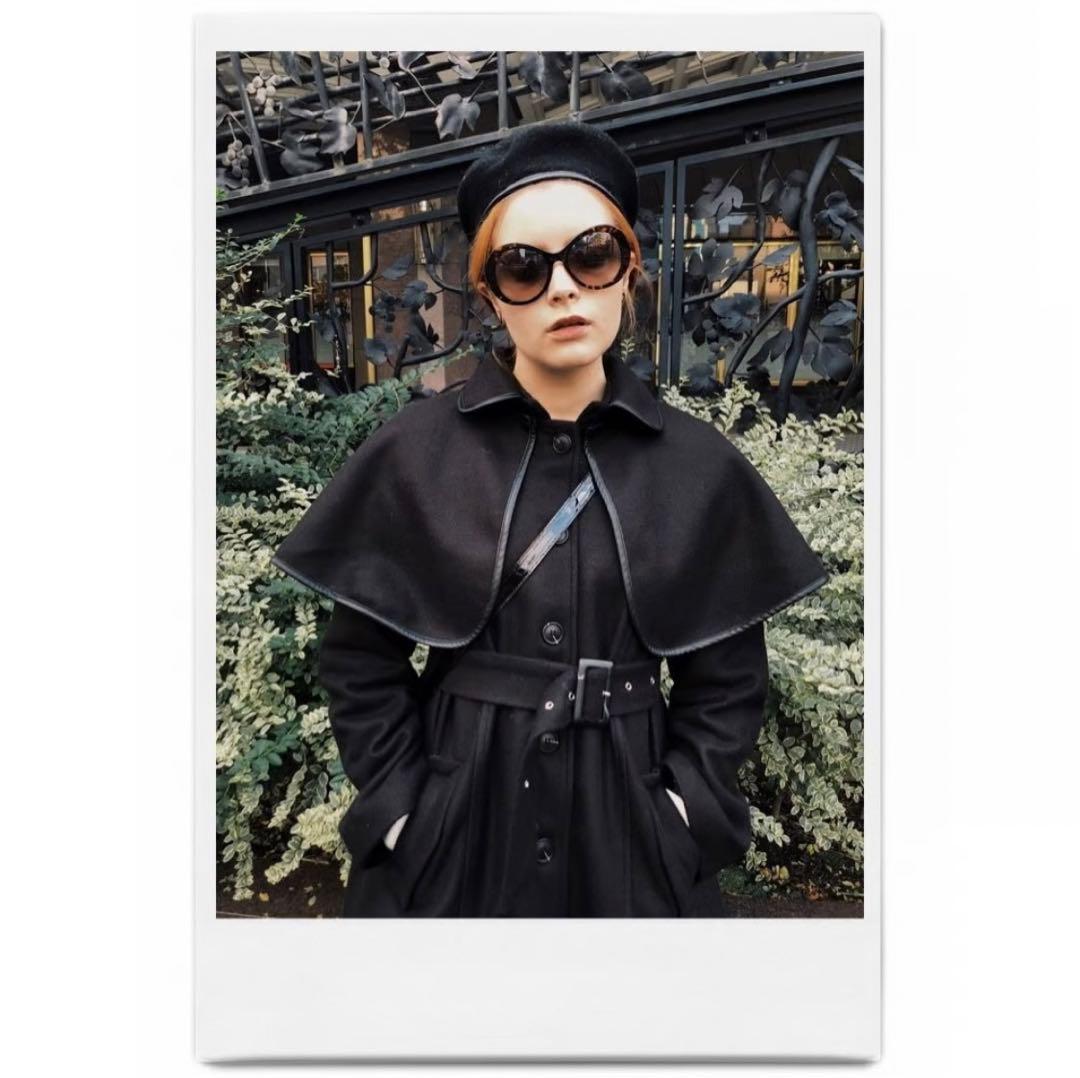 未使用　epine ケープコート　ブラック