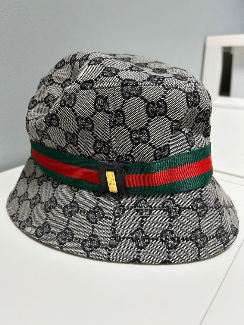 GUCCI GGパターン バケットハット グレー