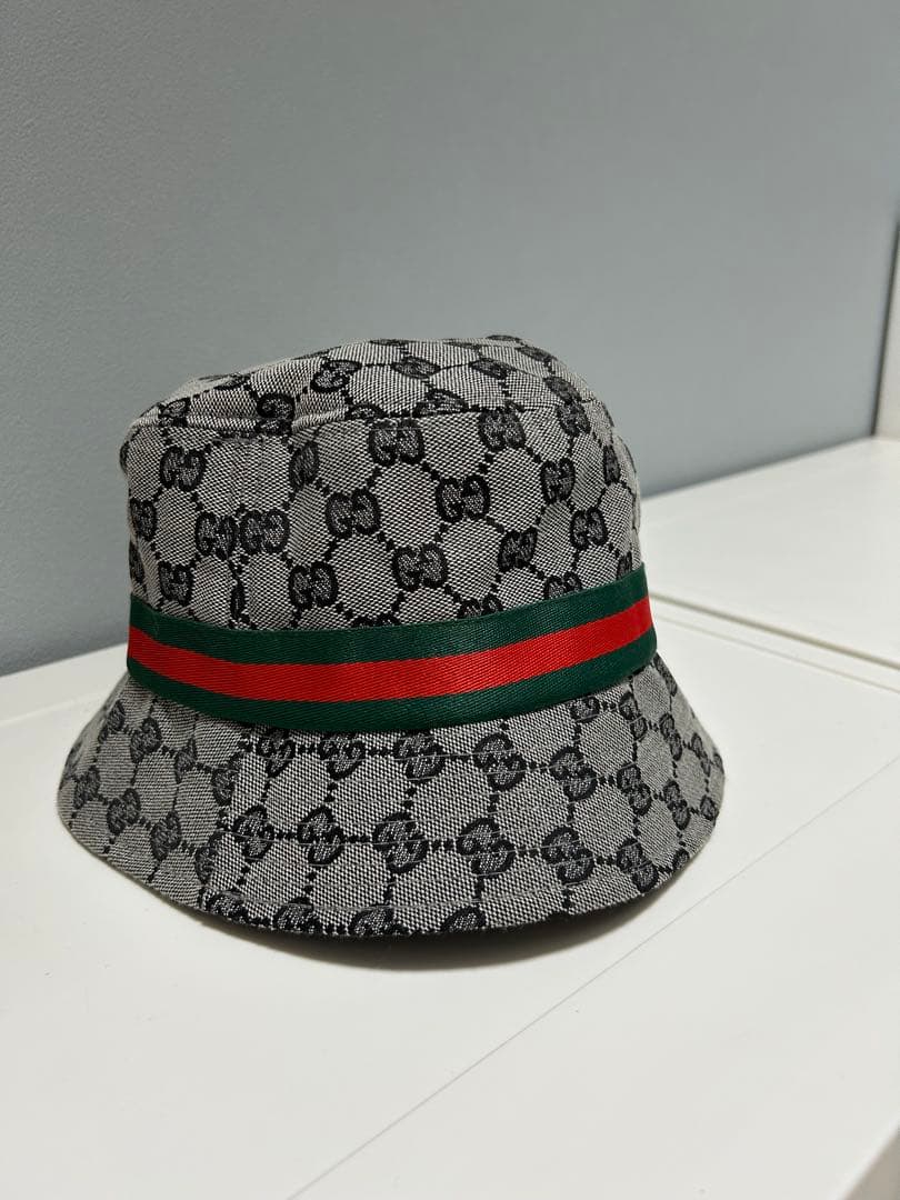 GUCCI GGパターン バケットハット グレー