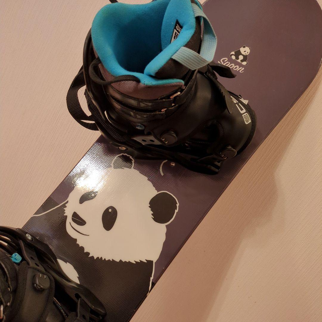 Charm スノーボード パンダデザイン　BURTONブーツ　3点セット