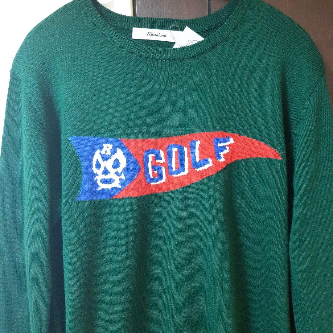 新品ラッセルノ　Russeluno Golfハイゲージニットセータ定価30800