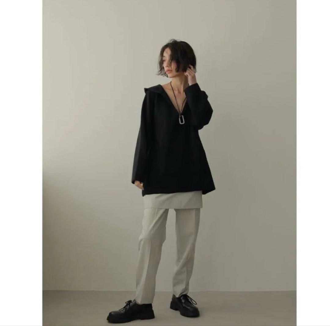 ETRE' TOKYOエトレトウキョウ　ウールフーディーニットプルオーバー