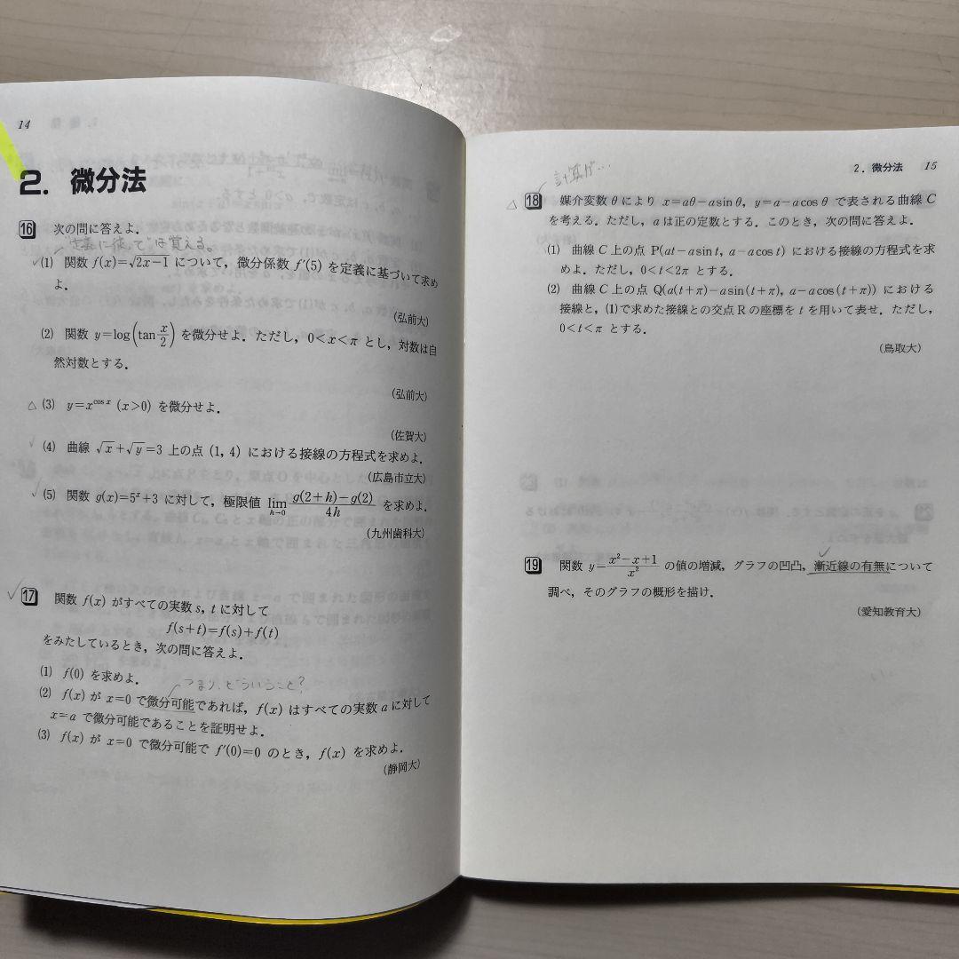 国公立二次対策問題集数学 新こだわって7冊セット　河合塾
