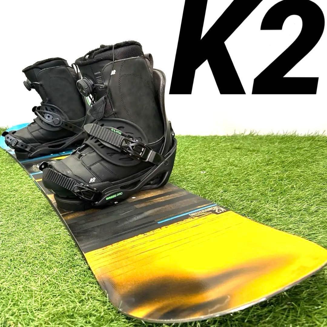 ブーツ無し‼️C025.5 K2 148cm メンズスノーボードセット