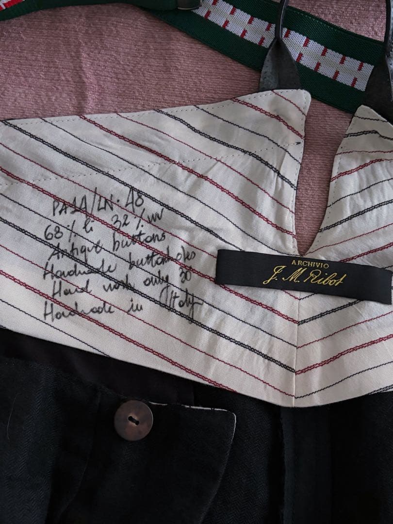 ARCHIVIO J.M.Ribot アルキビオJMリボット サスペンダーパンツ