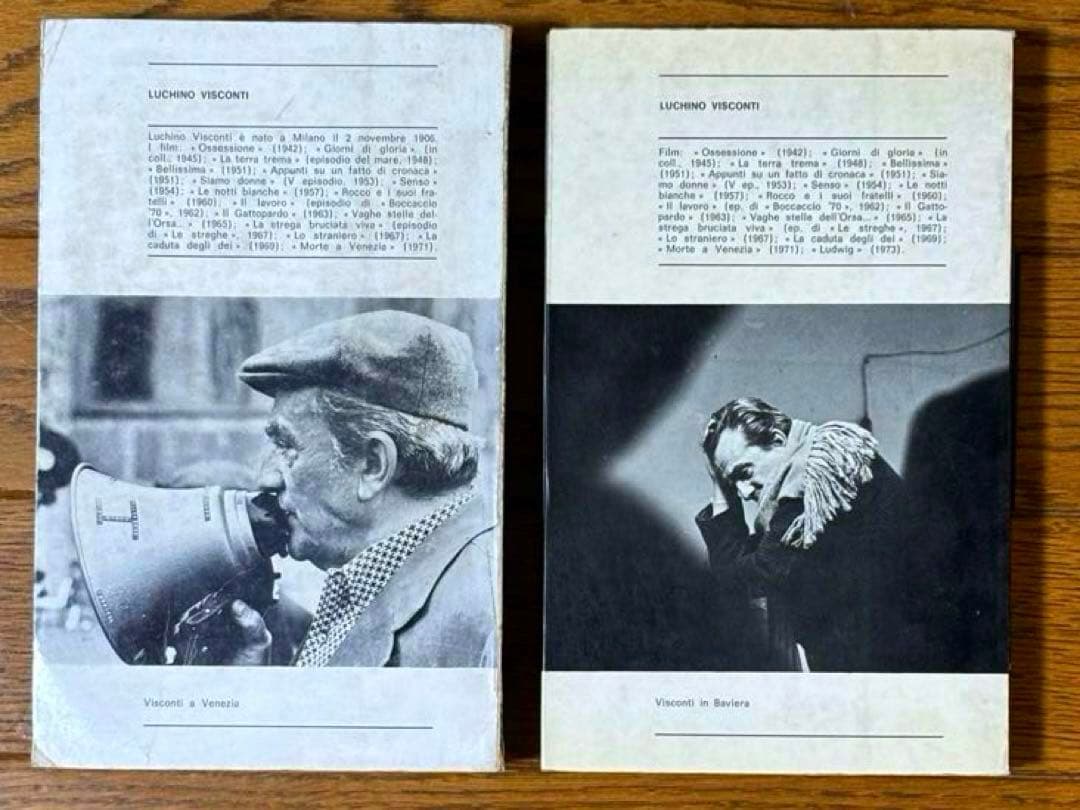 ヴィスコンティ映画本2冊イタリア語版ヴェニスに死す　ルートヴィヒ　シナリオと解説