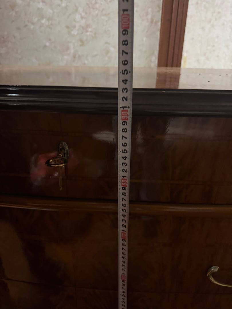 すぎた　ブラウン木製チェスト 4引き出し 鍵付き　4/4までの出品⭐️