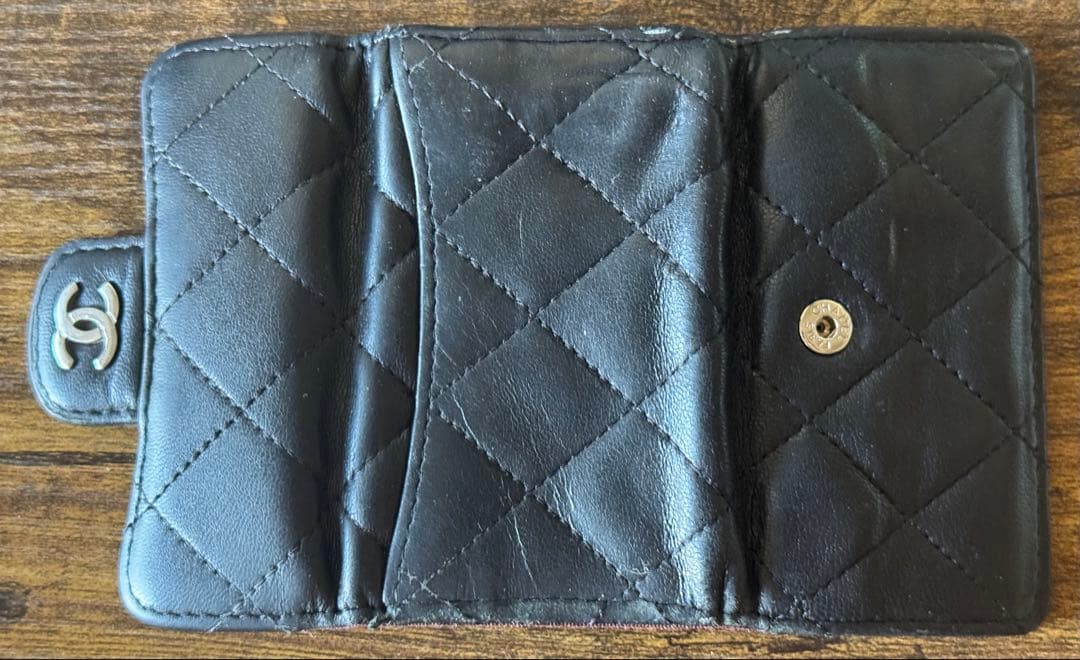 CHANEL シャネル キーケース 6連フック シルバー金具 黒 ラムスキン