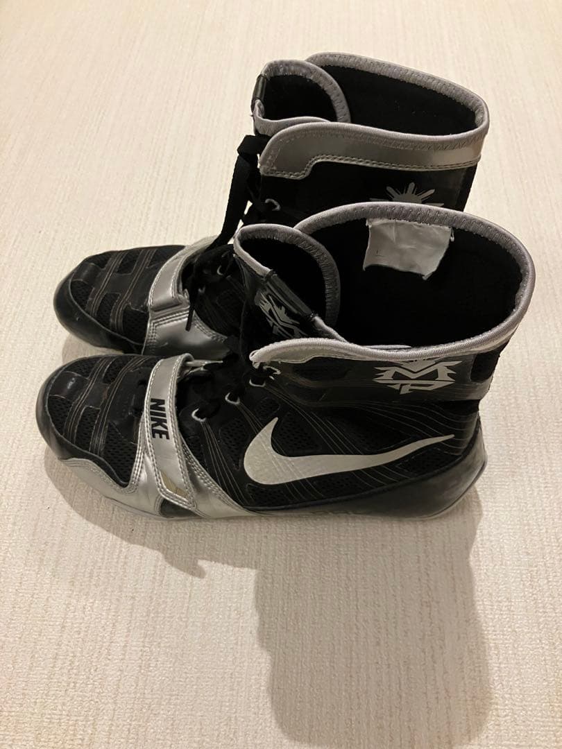 NIKE ボクシングシューズ ハイカット ブラック/シルバー 27.5㎝