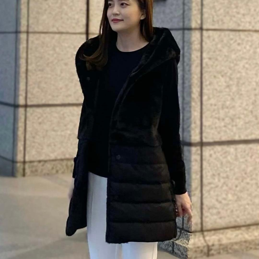 【美品】m_premier ムートンダウンベスト