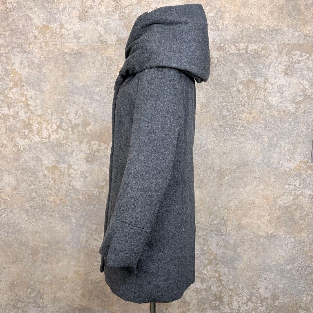 美品✨アルアバイル ウールアンゴラ×ダウン フードコート 2 グレー