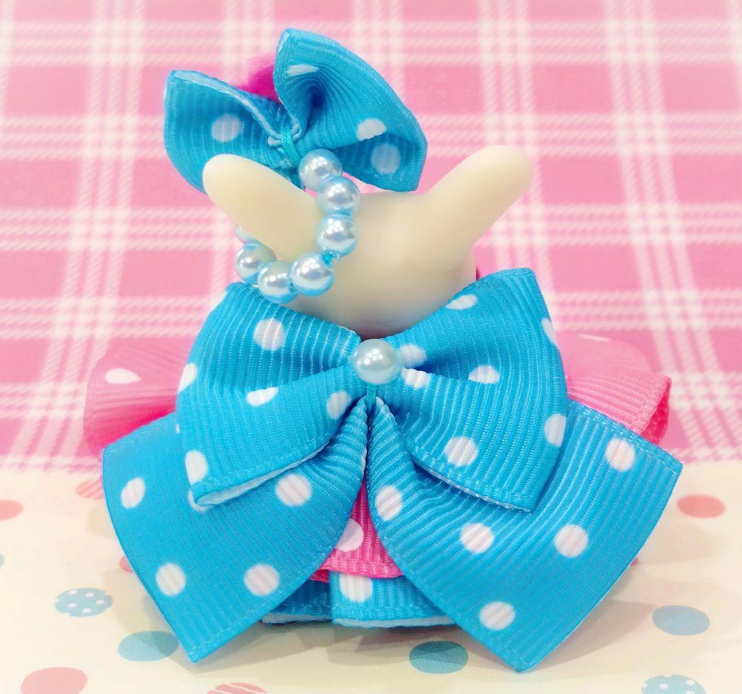 【アンティ】ドール　赤ちゃん　ドレス　服　水玉　ドット