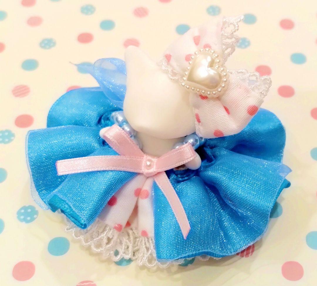 【アンティ】ドール　赤ちゃん　ドレス　服　水玉　ドット