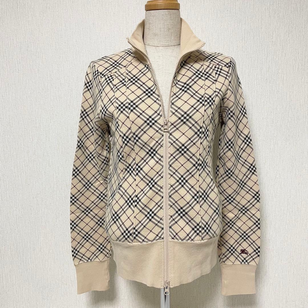 バーバリー ノバチェック ブルゾン ジャケット ロゴ 38 M スウェット