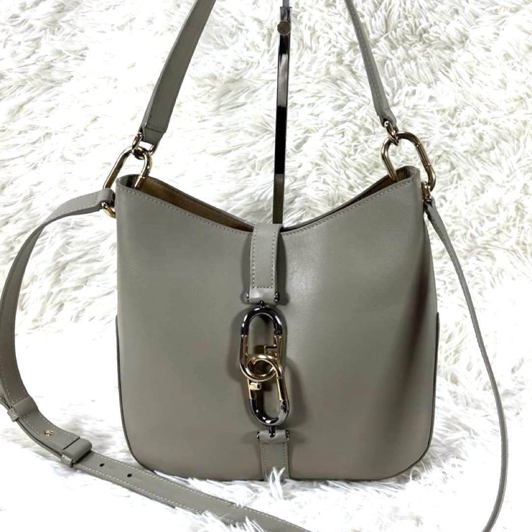 FURLA シレナ　ホーボーバッグM 2WAY ショルダーバッグ　グレージュ