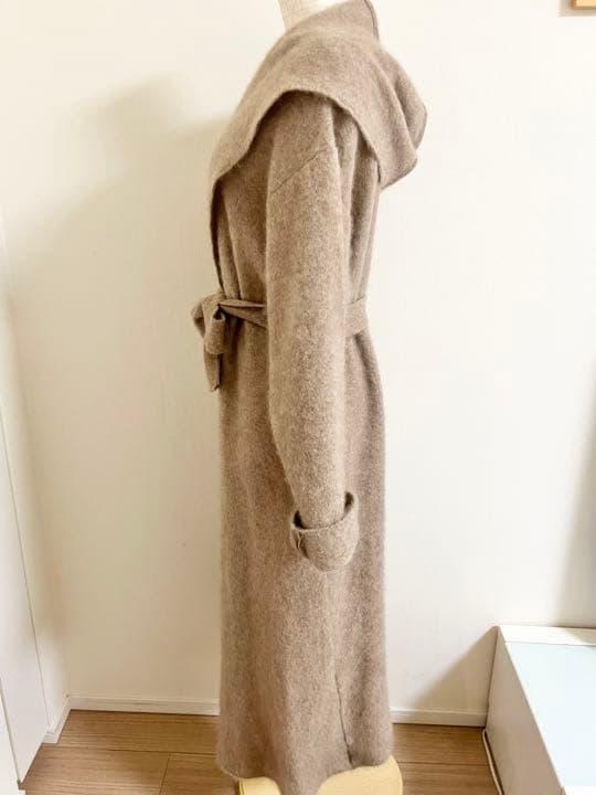 Vandori カシミヤ100％ ニットガウンコート ロング ベージュ