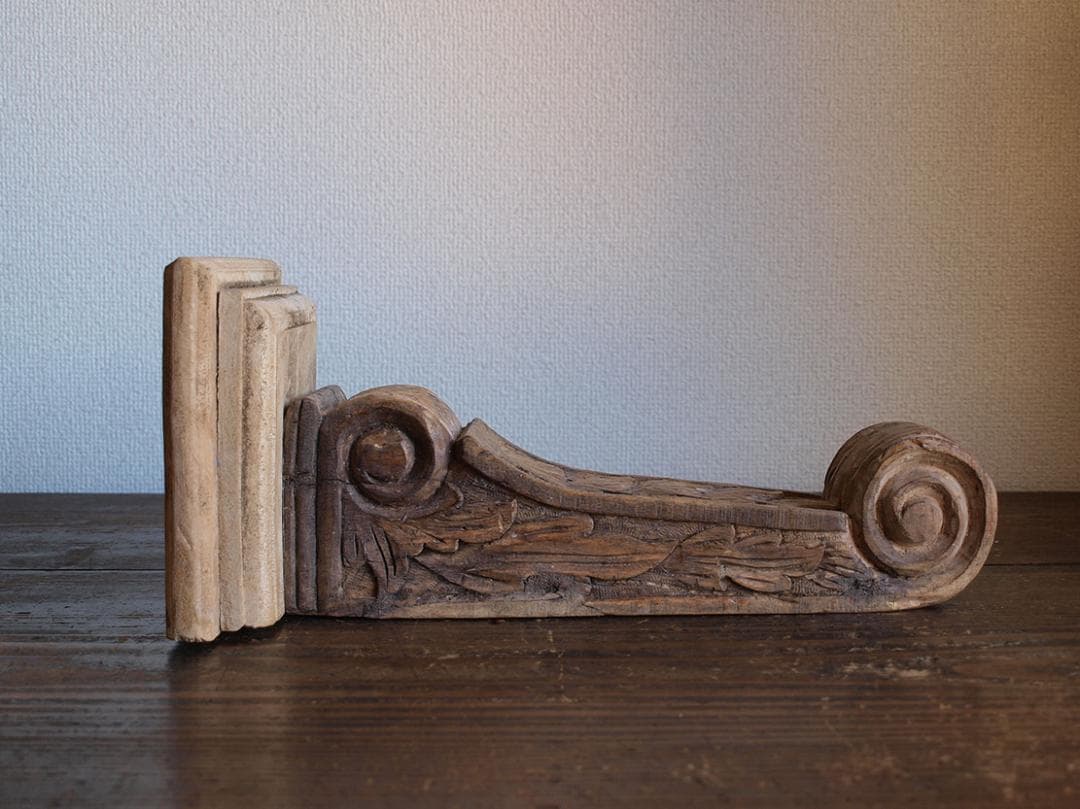 ssx2673___木彫刻 コーベル コンソールウォールシェルフ/K049