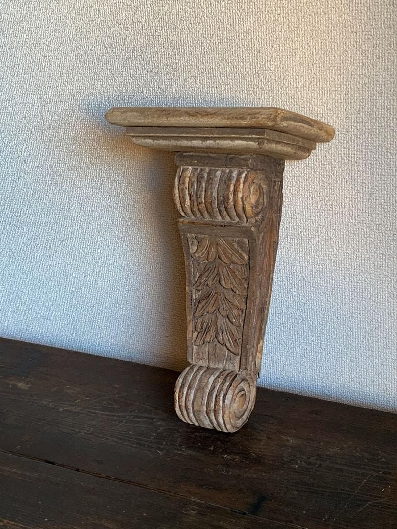 ssx2673___木彫刻 コーベル コンソールウォールシェルフ/K049