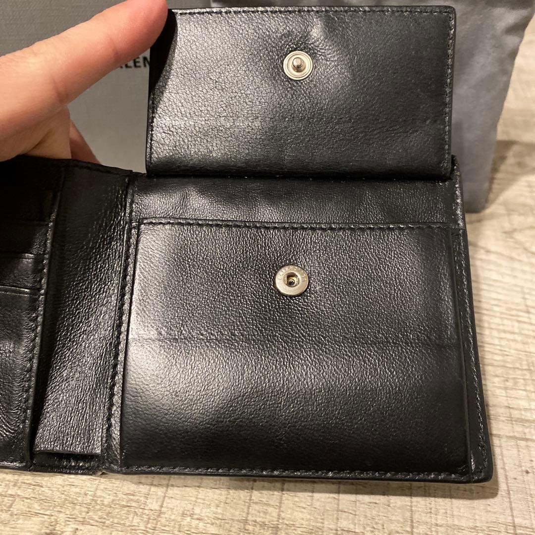 か*ん様 BALENCIAGA ブラック 二つ折り財布
