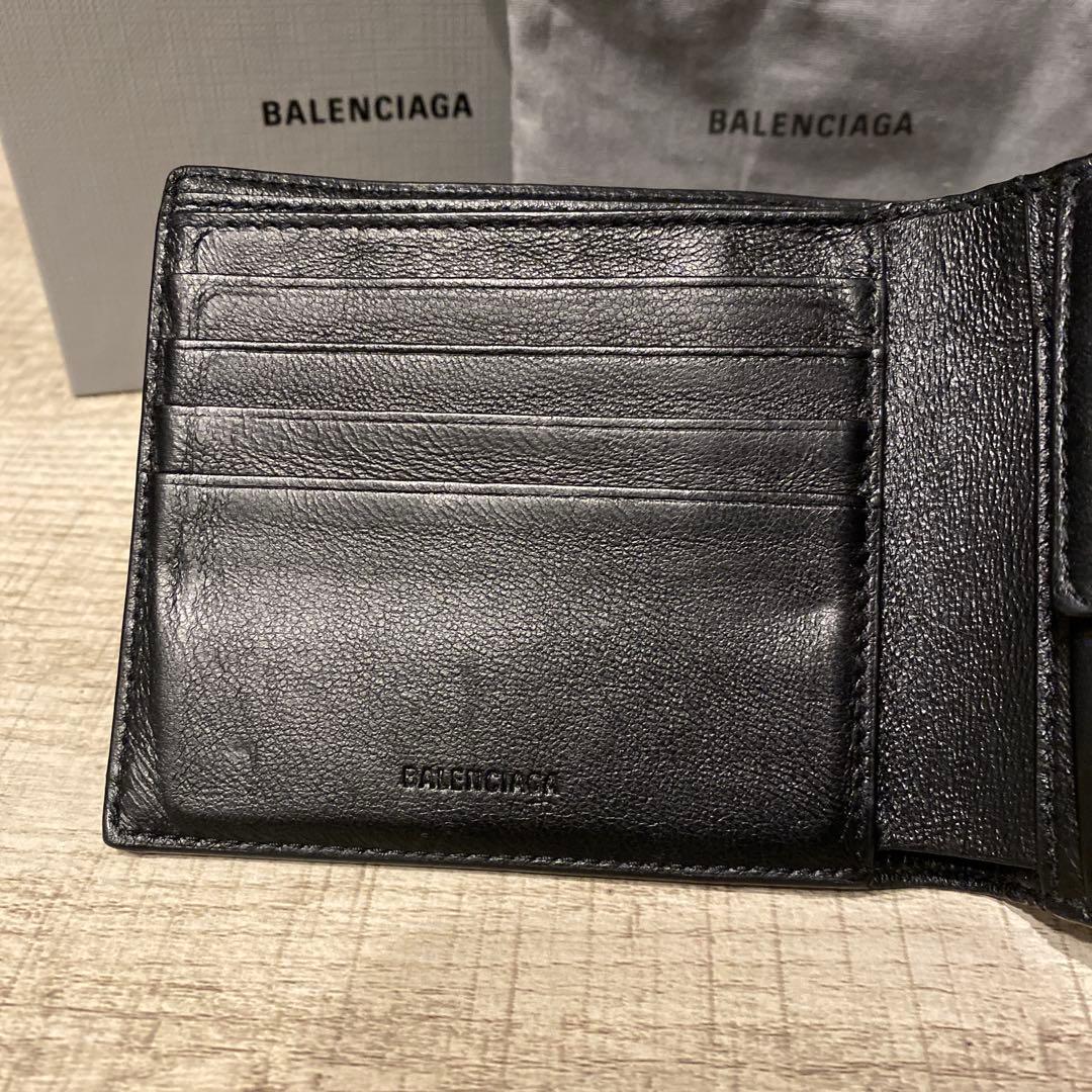 か*ん様 BALENCIAGA ブラック 二つ折り財布