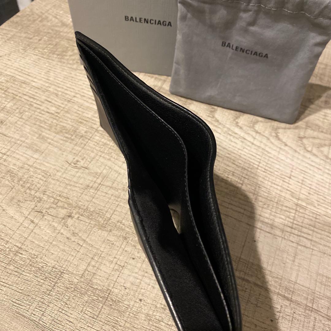 か*ん様 BALENCIAGA ブラック 二つ折り財布