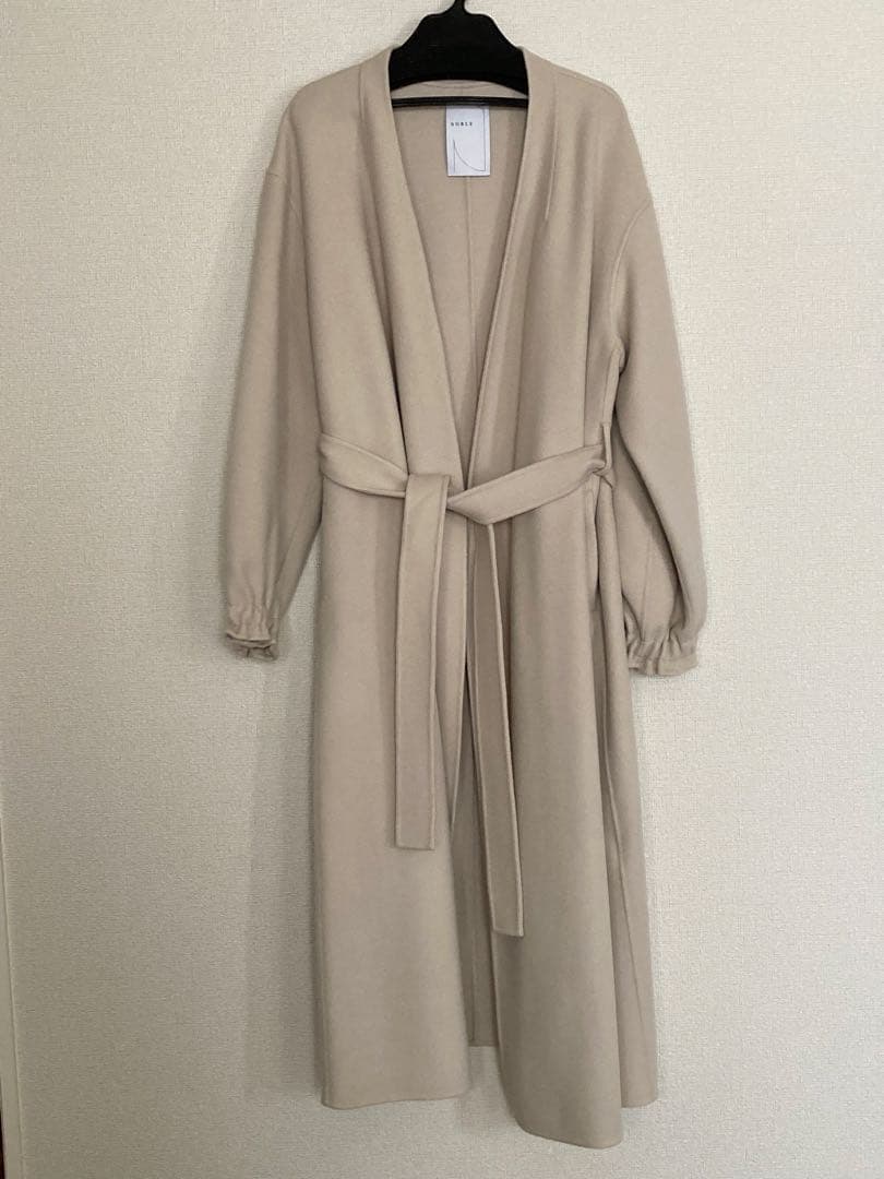 Noble リバーパフガウンコート ベージュ 新品