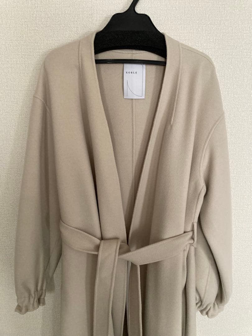 Noble リバーパフガウンコート ベージュ 新品